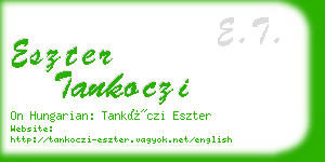 eszter tankoczi business card